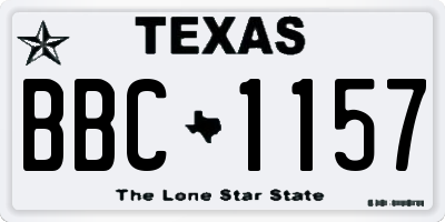 TX license plate BBC1157