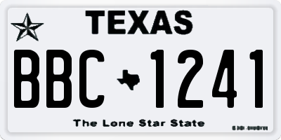 TX license plate BBC1241