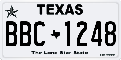 TX license plate BBC1248