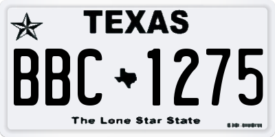 TX license plate BBC1275