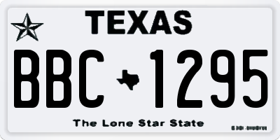 TX license plate BBC1295