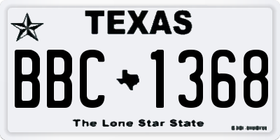 TX license plate BBC1368
