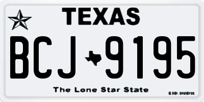 TX license plate BCJ9195