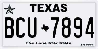 TX license plate BCU7894