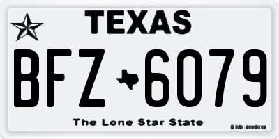 TX license plate BFZ6079