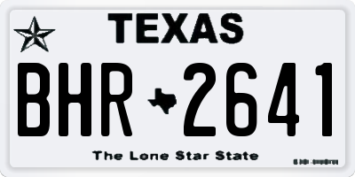 TX license plate BHR2641