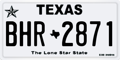 TX license plate BHR2871