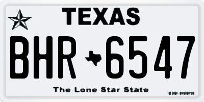 TX license plate BHR6547