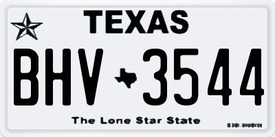 TX license plate BHV3544