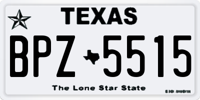 TX license plate BPZ5515