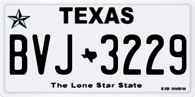 TX license plate BVJ3229