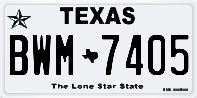 TX license plate BWM7405