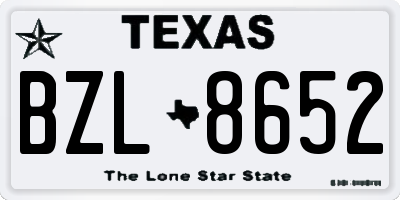 TX license plate BZL8652