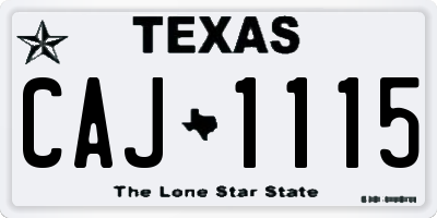 TX license plate CAJ1115