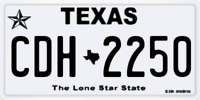 TX license plate CDH2250