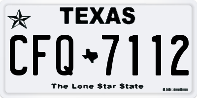 TX license plate CFQ7112