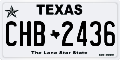 TX license plate CHB2436