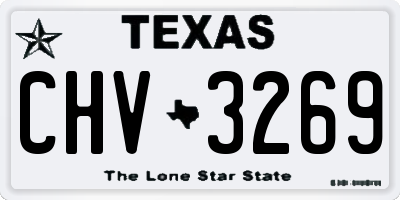 TX license plate CHV3269