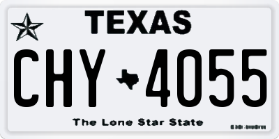 TX license plate CHY4055