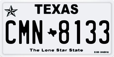 TX license plate CMN8133