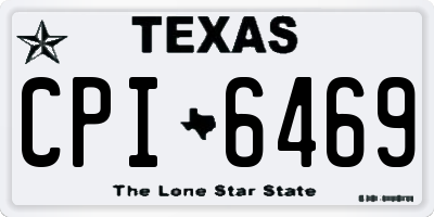 TX license plate CPI6469