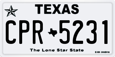 TX license plate CPR5231