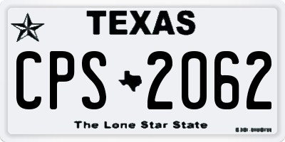 TX license plate CPS2062