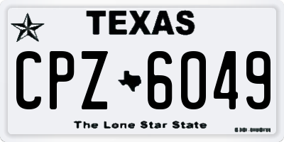 TX license plate CPZ6049