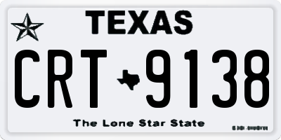 TX license plate CRT9138