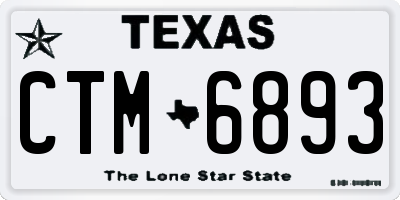 TX license plate CTM6893