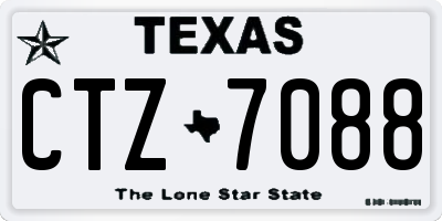 TX license plate CTZ7088