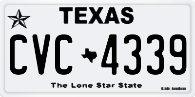TX license plate CVC4339