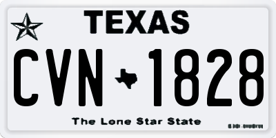 TX license plate CVN1828