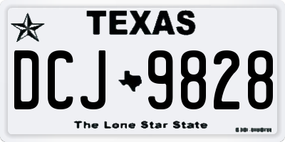 TX license plate DCJ9828