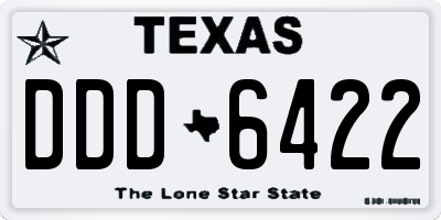 TX license plate DDD6422
