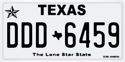 TX license plate DDD6459