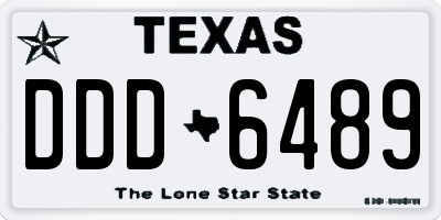 TX license plate DDD6489