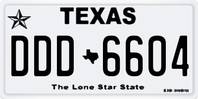 TX license plate DDD6604