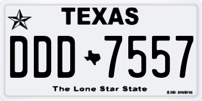 TX license plate DDD7557
