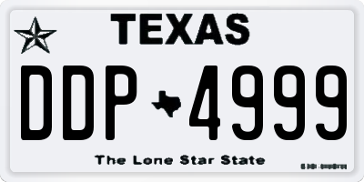 TX license plate DDP4999