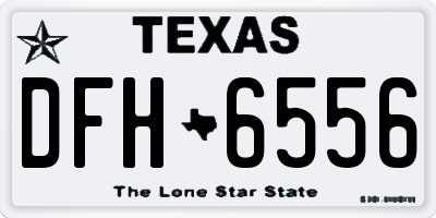 TX license plate DFH6556