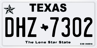 TX license plate DHZ7302