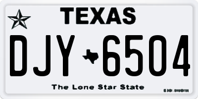 TX license plate DJY6504