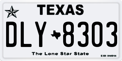 TX license plate DLY8303