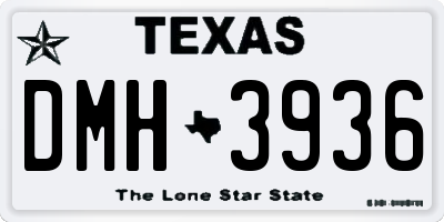 TX license plate DMH3936