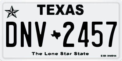 TX license plate DNV2457
