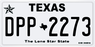 TX license plate DPP2273