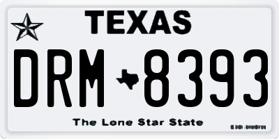 TX license plate DRM8393