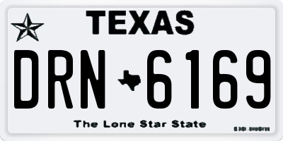 TX license plate DRN6169