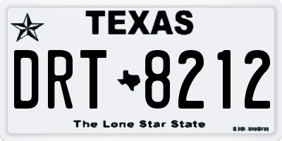 TX license plate DRT8212
